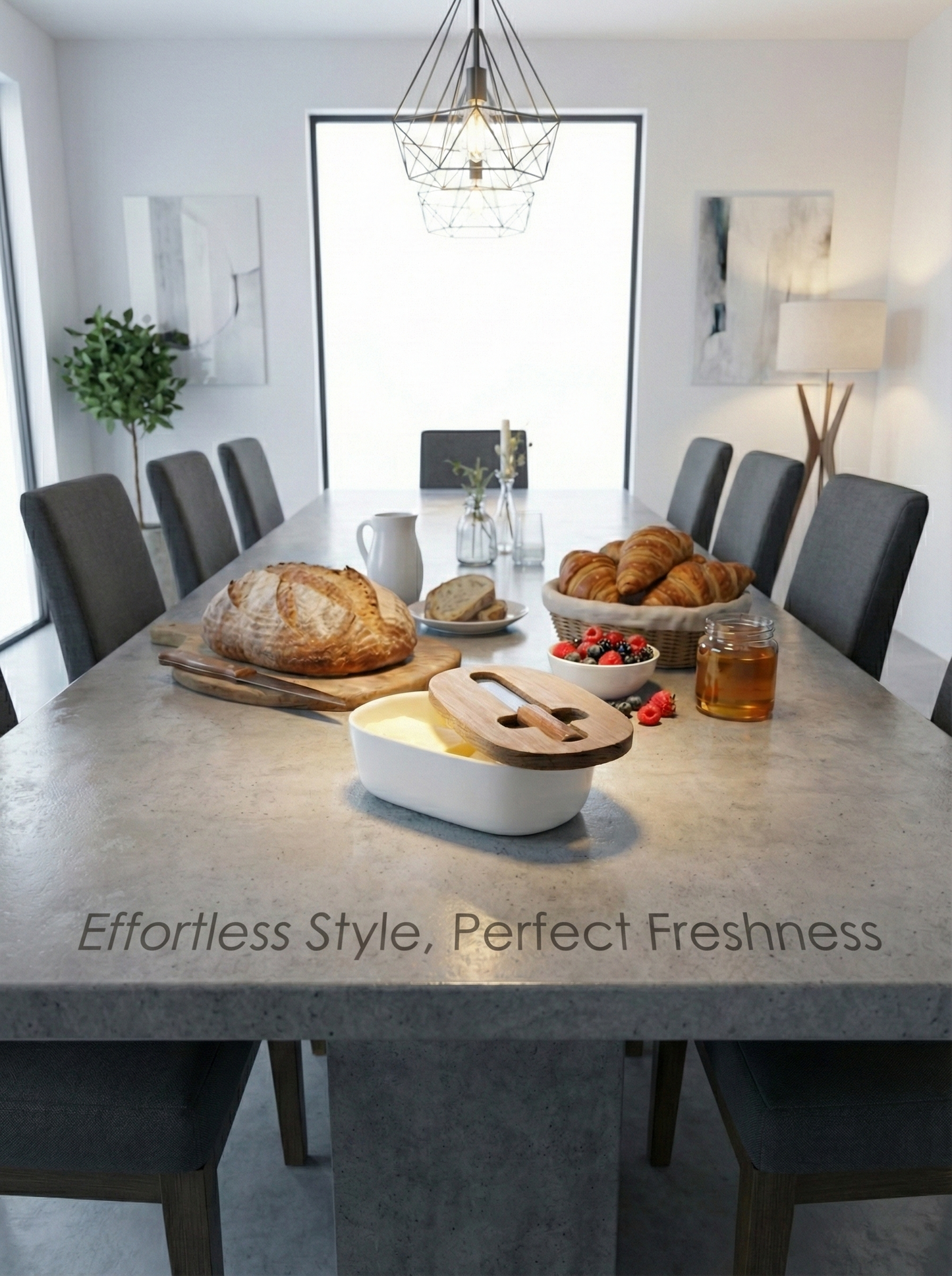 Butter Dish with Wooden Lid